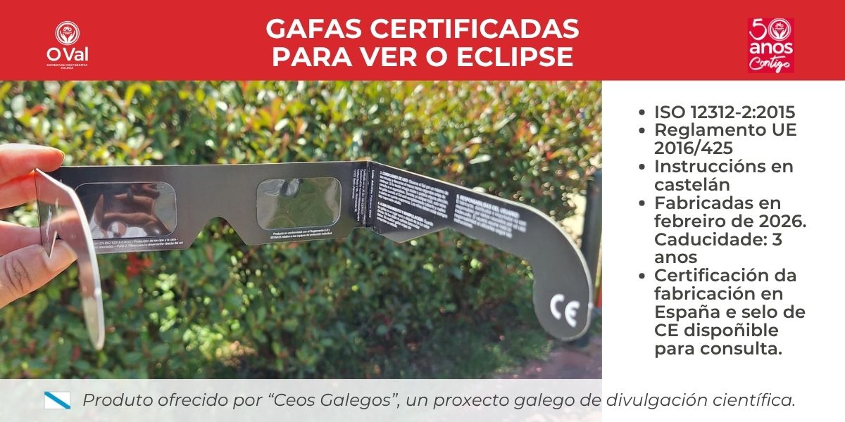 Actualidade- Gafas certificadas para ver o eclipse solar